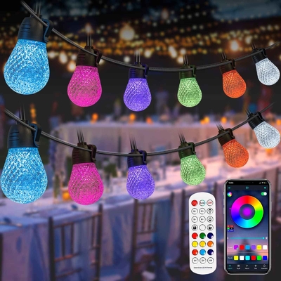 Купить Свадебный на открытом воздухе гирляндный светильник RGB 49 футов водонепроницаемый пульт дистанционного управления Производство в сети