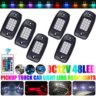 Водонепроницаемый светодиодный RGB Rock Lights Kit APP Control Multi Function
