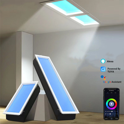 240 Вт RGB + CCT LED потолочная панель Искусственный люк с гасимыми цветными сценами через Tuya WiFi BT App